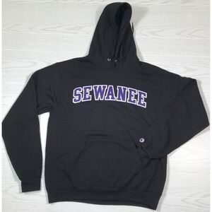 Sewanee University Champion Hoodie Men Medium Black Embroidered Pockets New
